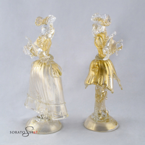 Coppia Goldoniana vetro Murano Coppia Goldoniana vetro Murano