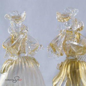 Coppia Goldoniana cristallo oro Coppia Goldoniana cristallo oro