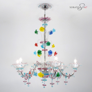 Lampadario Murano Ca Rezzonico multicolor La6