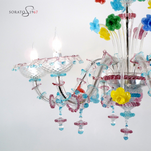Lampadario Murano Ca Rezzonico multicolor La6 Lampadario Murano Ca Rezzonico multicolor La6