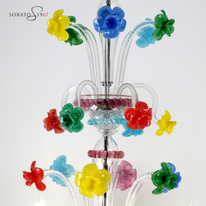 Lampadario Murano Ca Rezzonico multicolor La6 Lampadario Murano Ca Rezzonico multicolor La6