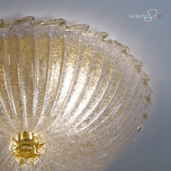 Loredan Plafoniera Murano D.58 fiore oro