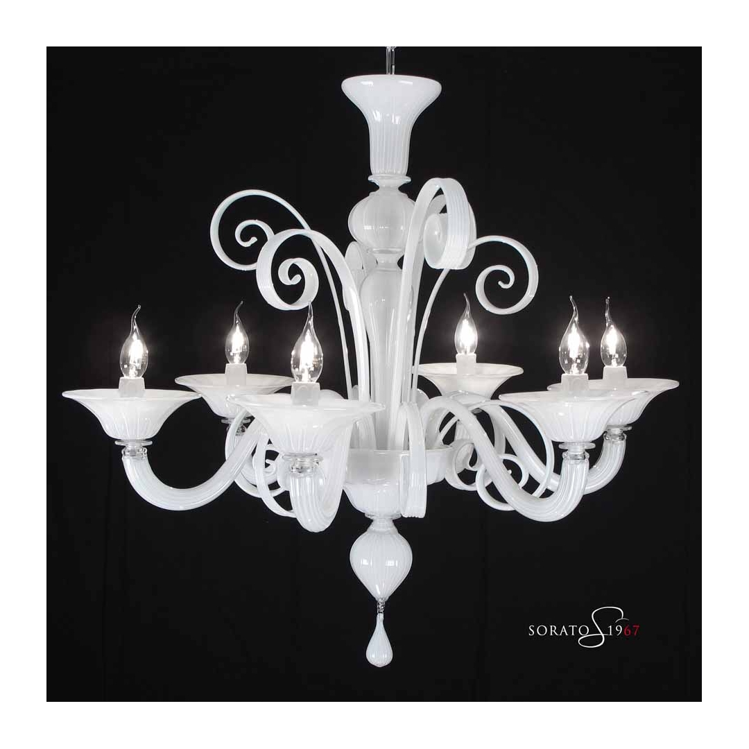 Lampadari murano klimt Lampadario bianco murano