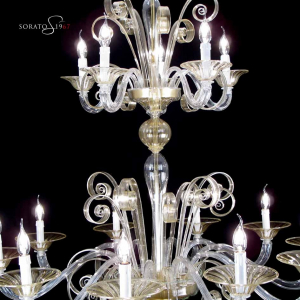 Klimt lampadario murano pastorale crist. oro Klimt lampadario murano pastorale crist. oro