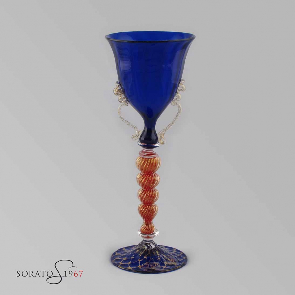 Calice Murano Sandolo Blue