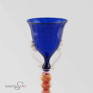 Calice Murano Sandolo Blue Calice Murano Sandolo Blue
