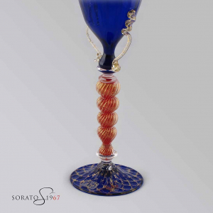 Calice Murano Sandolo Blue Calice Murano Sandolo Blue