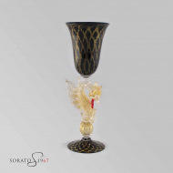 Calice Murano Galeone Black Calice Murano Galeone Black