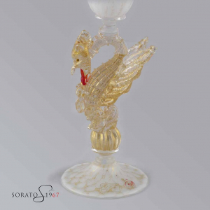 Calice Murano Galeone White Calice Murano Galeone White