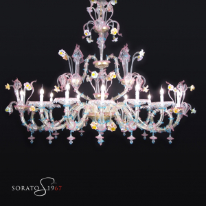 Ca' Rezzonico ovale multicolor 12 luci Ca' Rezzonico ovale multicolor 12 luci