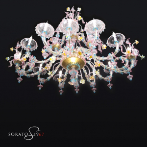 Ca' Rezzonico ovale multicolor 12 luci Ca' Rezzonico ovale multicolor 12 luci
