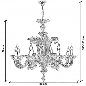 Bellini lampadario Murano 8 luci Bellini lampadario Murano 8 luci