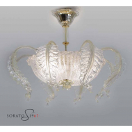 Plafoniere vetro Murano Loredan fogliata Plafoniere vetro Murano Loredan fogliata