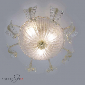 Plafoniere vetro Murano Loredan fogliata Plafoniere vetro Murano Loredan fogliata
