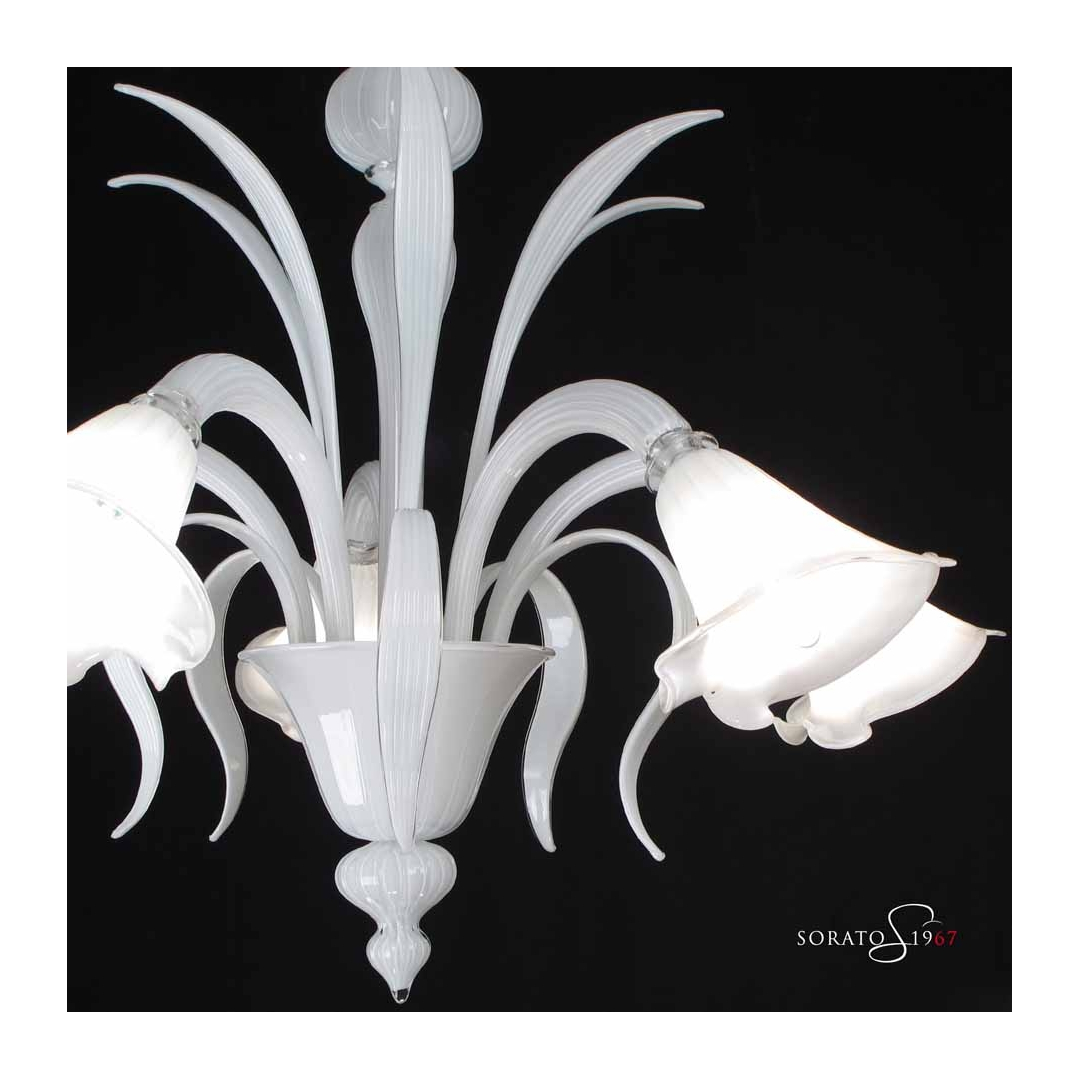 Lampadari murano bellini Lampadario bianco murano