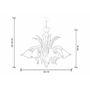 Bellini bianco lampadario Murano 8 luci Bellini bianco lampadario Murano 8 luci
