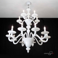 Van EycK lampadario vetro Murano bianco Van EycK lampadario vetro Murano bianco