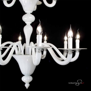 Van EycK lampadario vetro Murano bianco Van EycK lampadario vetro Murano bianco