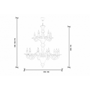 Van Eyck lampadario Murano 10+5 luci dimensioni Van Eyck lampadario Murano 10+5 luci dimensioni