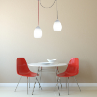 Primula sospensione 2 luci decentrata