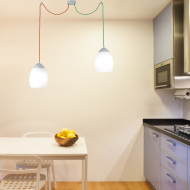 Primula sospensione 2 luci decentrate