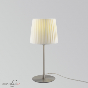 Bonjour lampada comodino nichel paralume plisse' Bonjour lampada comodino nichel paralume plisse'