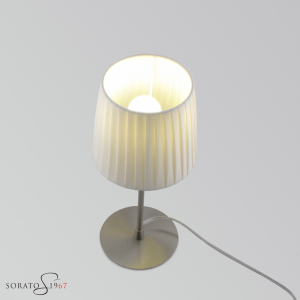 Bonjour lampada comodino nichel paralume plisse' Bonjour lampada comodino nichel paralume plisse'