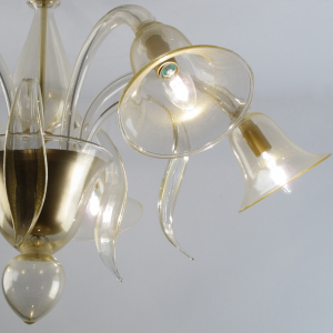 Ingres plafoniera vetro Murano 5 luci Ingres plafoniera vetro Murano 5 luci
