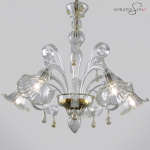 Bronzino lampadario vetro Murano cristallo oro Bronzino lampadario vetro Murano cristallo oro
