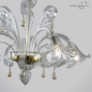 Bronzino lampadario vetro Murano cristallo oro Bronzino lampadario vetro Murano cristallo oro
