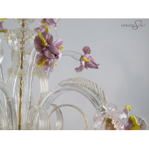 Monet lampadario vetro Murano particolare cimiero Monet lampadario vetro Murano particolare cimiero