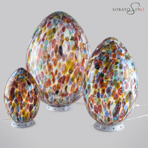 Uovo vetro soffiato con murrine Uovo vetro soffiato con murrine