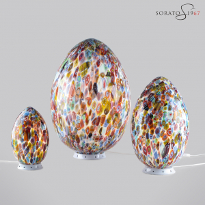 Uovo vetro soffiato con murrine Uovo vetro soffiato con murrine