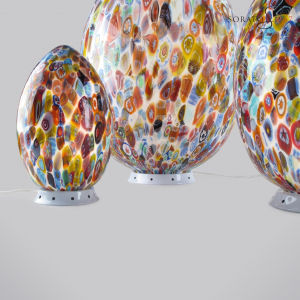 Uovo vetro soffiato con murrine Uovo vetro soffiato con murrine