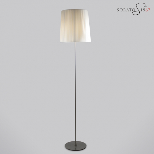 Bonjour lampada terra paralume plissé