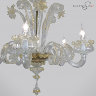 Masaccio lampadario vetro Murano cristallo oro 5 luci Masaccio lampadario vetro Murano cristallo oro 5 luci