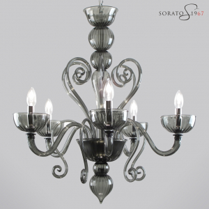 Rubens lampadario vetro Murano 5 luci Rubens lampadario vetro Murano 5 luci