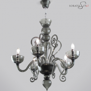 Rubens lampadario vetro Murano 5 luci Rubens lampadario vetro Murano 5 luci
