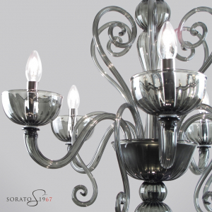 Rubens lampadario vetro Murano 5 luci Rubens lampadario vetro Murano 5 luci