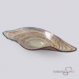 Centrotavola Murano "barchetta" multicolor argento Centrotavola Murano "barchetta" multicolor argento