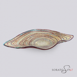Centrotavola Murano "barchetta" multicolor argento Centrotavola Murano "barchetta" multicolor argento