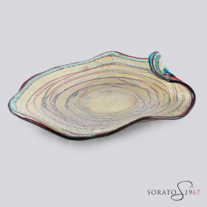 Centrotavola Murano "riccio" multicolor argento Centrotavola Murano "riccio" multicolor argento