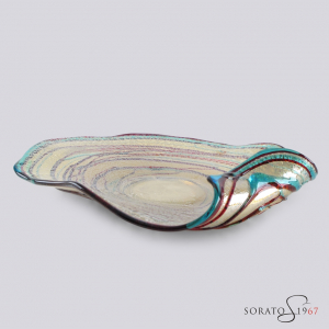 Centrotavola Murano "riccio" multicolor argento Centrotavola Murano "riccio" multicolor argento