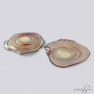Centrotavola Murano "riccio" multicolor argento Centrotavola Murano "riccio" multicolor argento