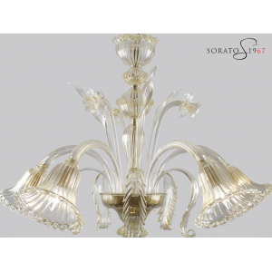 Raffaello lampadario Murano oro 5 luci Raffaello lampadario Murano oro 5 luci