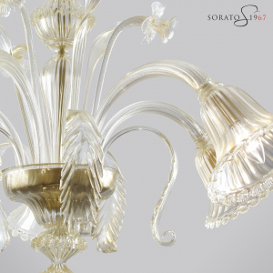 Raffaello lampadario Murano oro 5 luci Raffaello lampadario Murano oro 5 luci