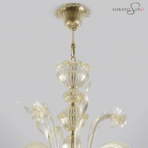 Raffaello lampadario Murano oro 5 luci Raffaello lampadario Murano oro 5 luci