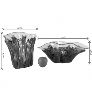Allegria vaso e centrotavola Murano dimensioni Allegria vaso e centrotavola Murano dimensioni
