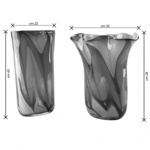 Arlequin vaso e centrotavola Murano dimensioni Arlequin vaso e centrotavola Murano dimensioni