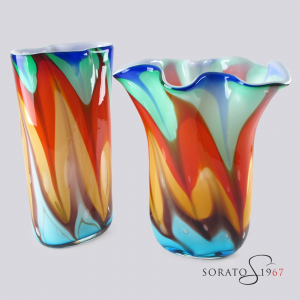Arlequin vaso e centrotavola vetro Murano Arlequin vaso e centrotavola vetro Murano